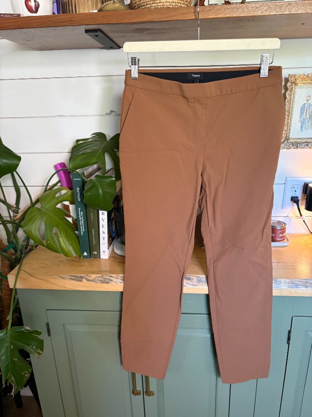 Theory Tailored Ankle Pants – Camel Brown (Size 4)